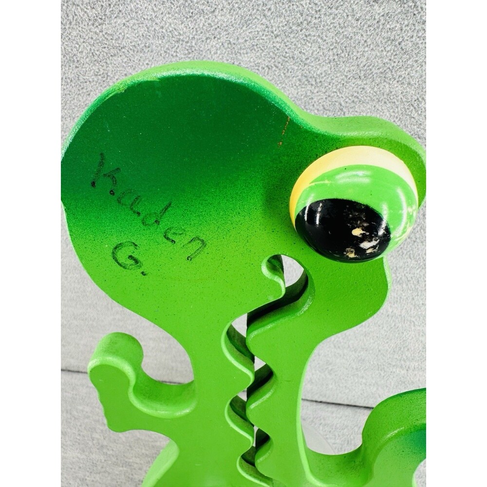 BIG BELLY BANK - 17" Tall Green Dinosaur Coin Bank - Picture 6 of 10